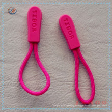 Rubber Zipper Sliders With 3D LOGO Embossed Welcome Custom